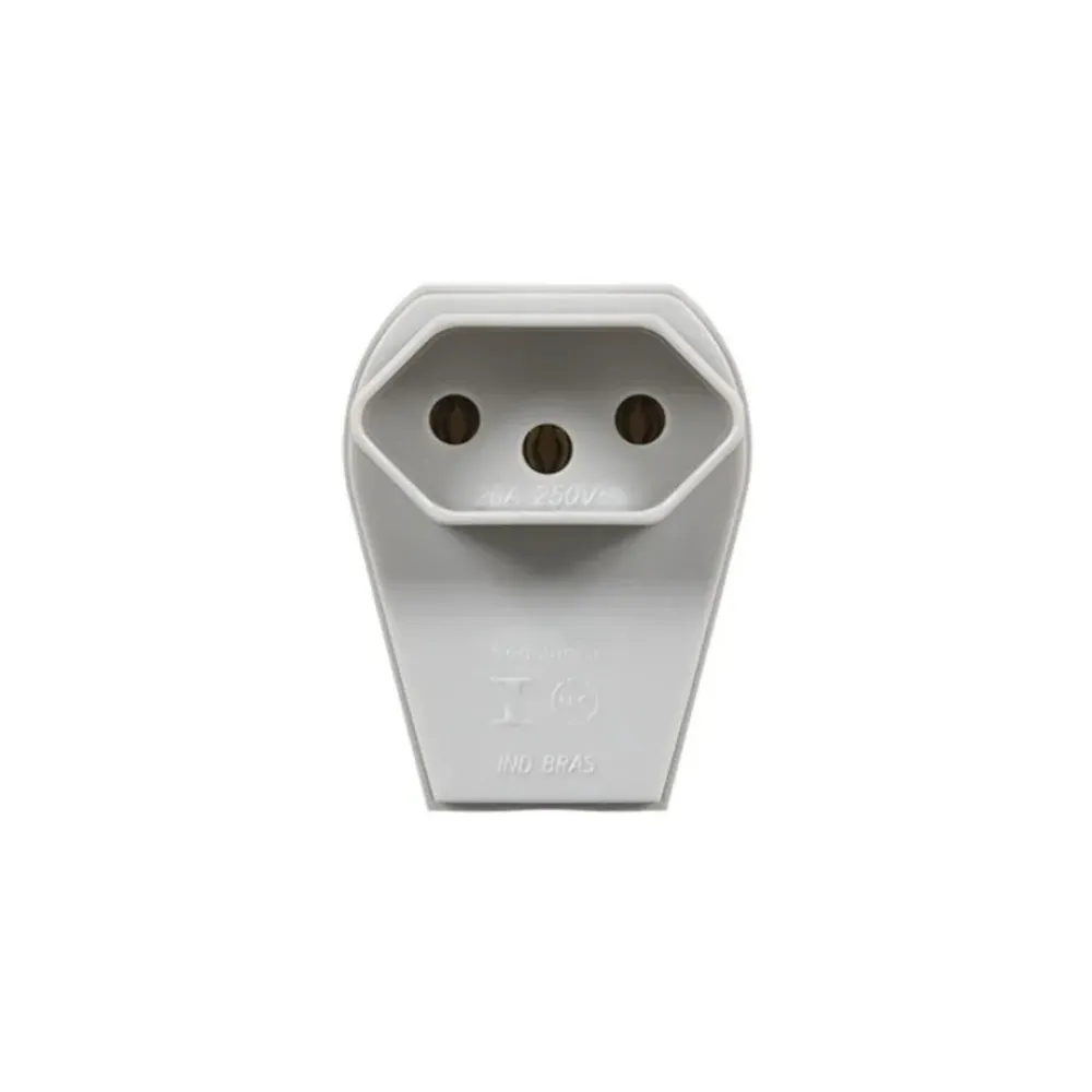 Tomada Femea 2P+T 20A 250V~ Branco C/Prensa-Cabo Pezzi
