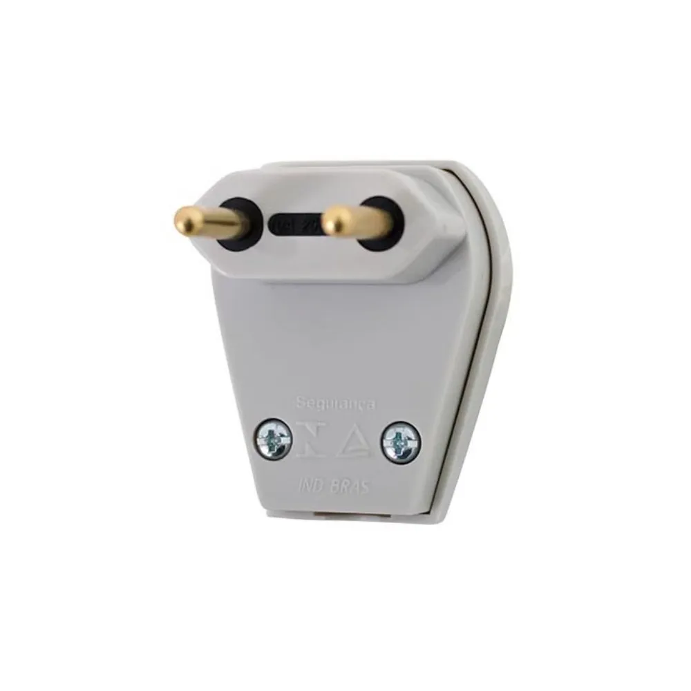 Plugue 2P 20A 250V~ Branco C/Prensa-Cabo Pezzi