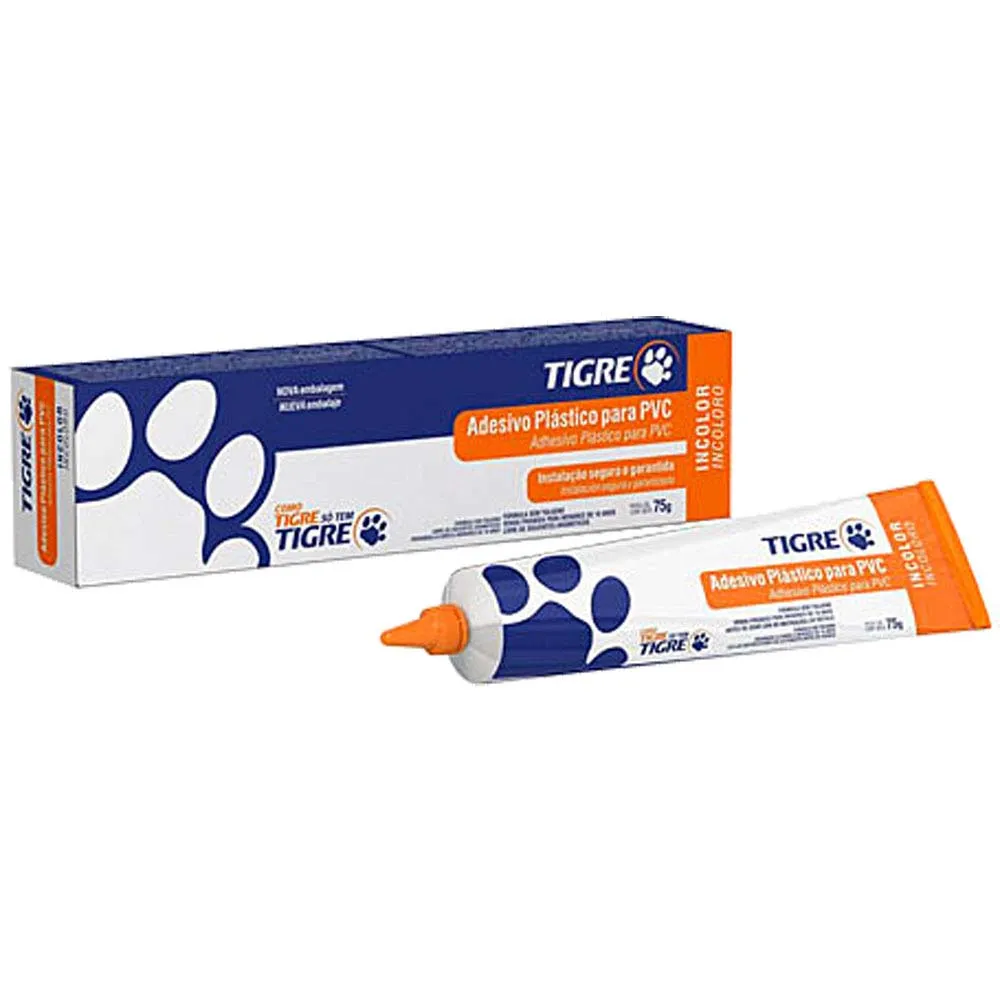Adesivo pvc Incolor Bisnaga 75g Tigre