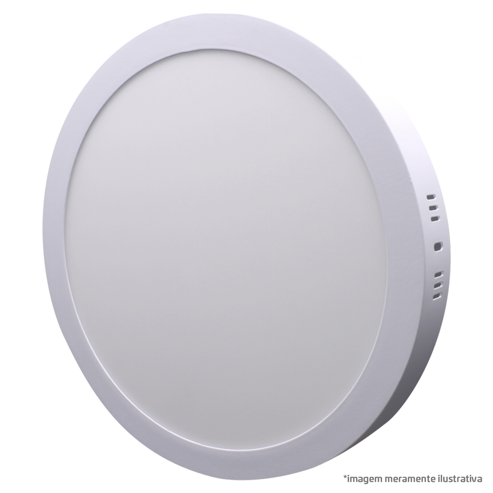 Painel Led 24w Redondo Sobrepor 280x280 - 6000k Empalux