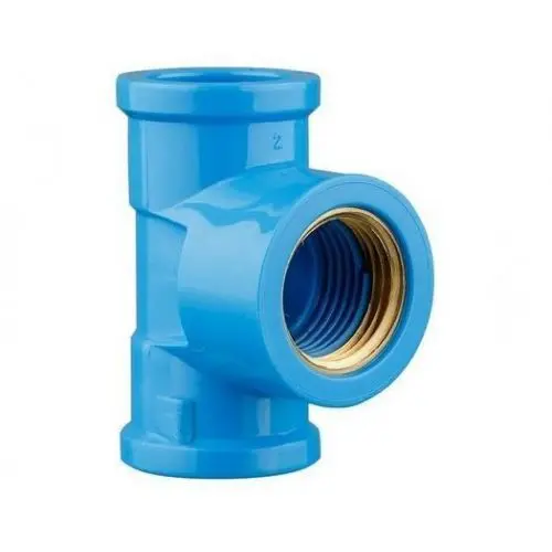 Tee azul bucha latao 25x3/4" Pietrobon