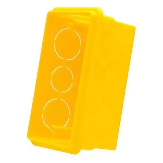 Caixa Luz 4x2 Embutir Amarela Ilumi