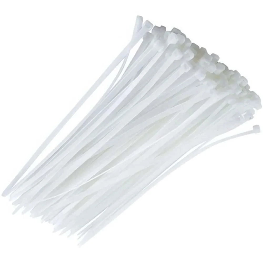 Abraçadeira Nylon 200x3,6 branca pacote c/100