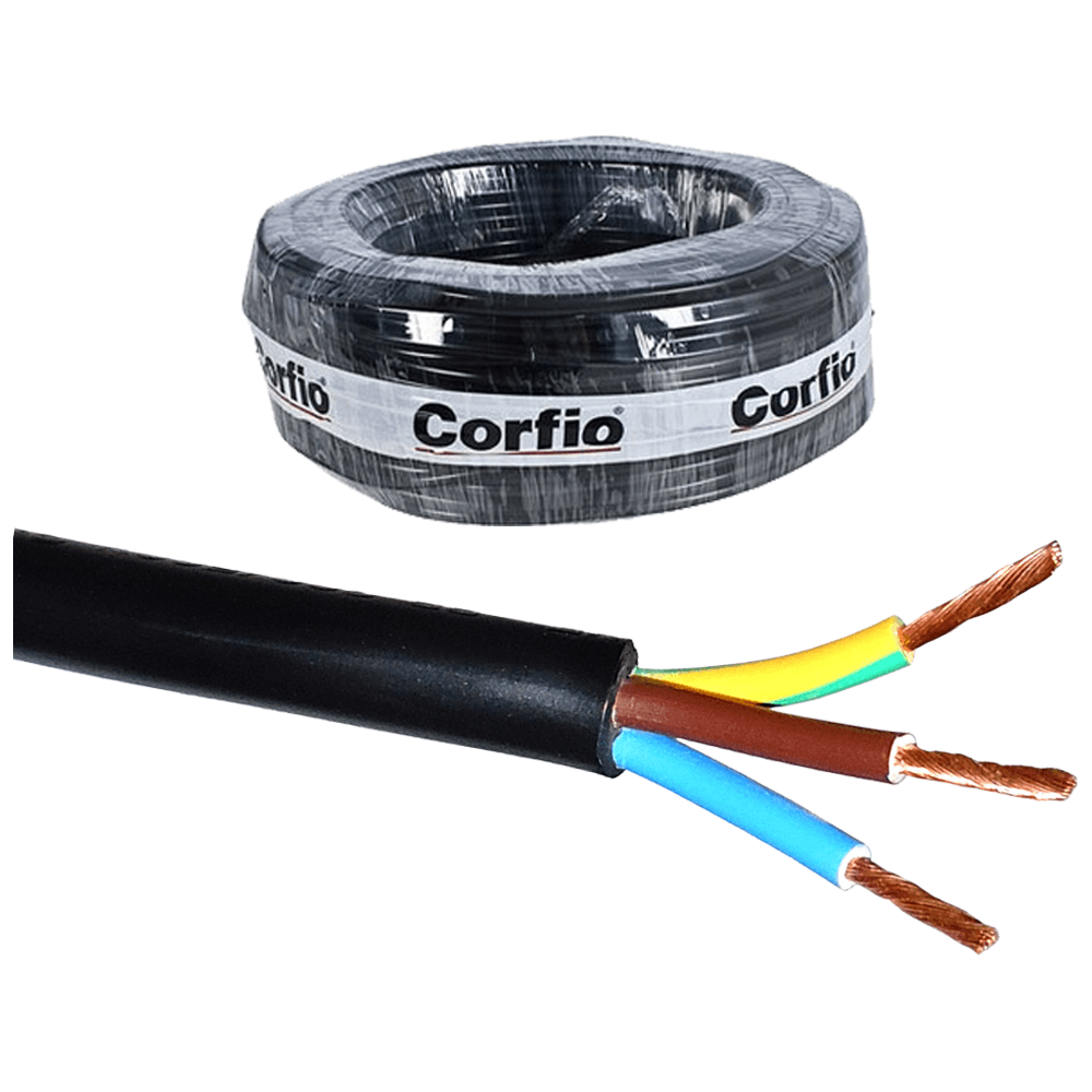 Rolo Cabo PP 3 vias x 4mm 100m Corfio