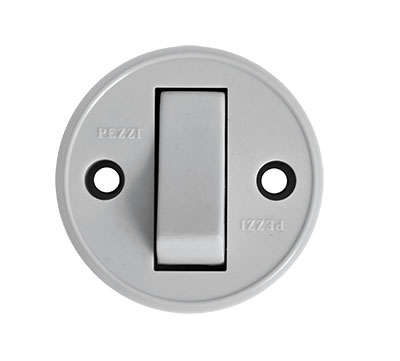 Interruptor Simples Redondo 10A 250V~ Branco Pezzi