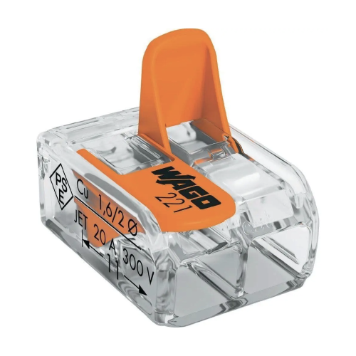Conector emenda cx 221 2 derivações 4mm Wago