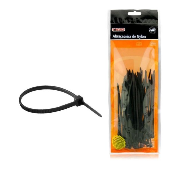 Abracadeiras Nylon 280x4.8 Preta C/100