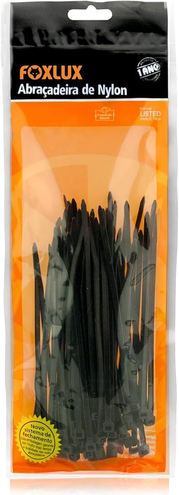 Abracadeiras Nylon 380x4.8 Preta C/50