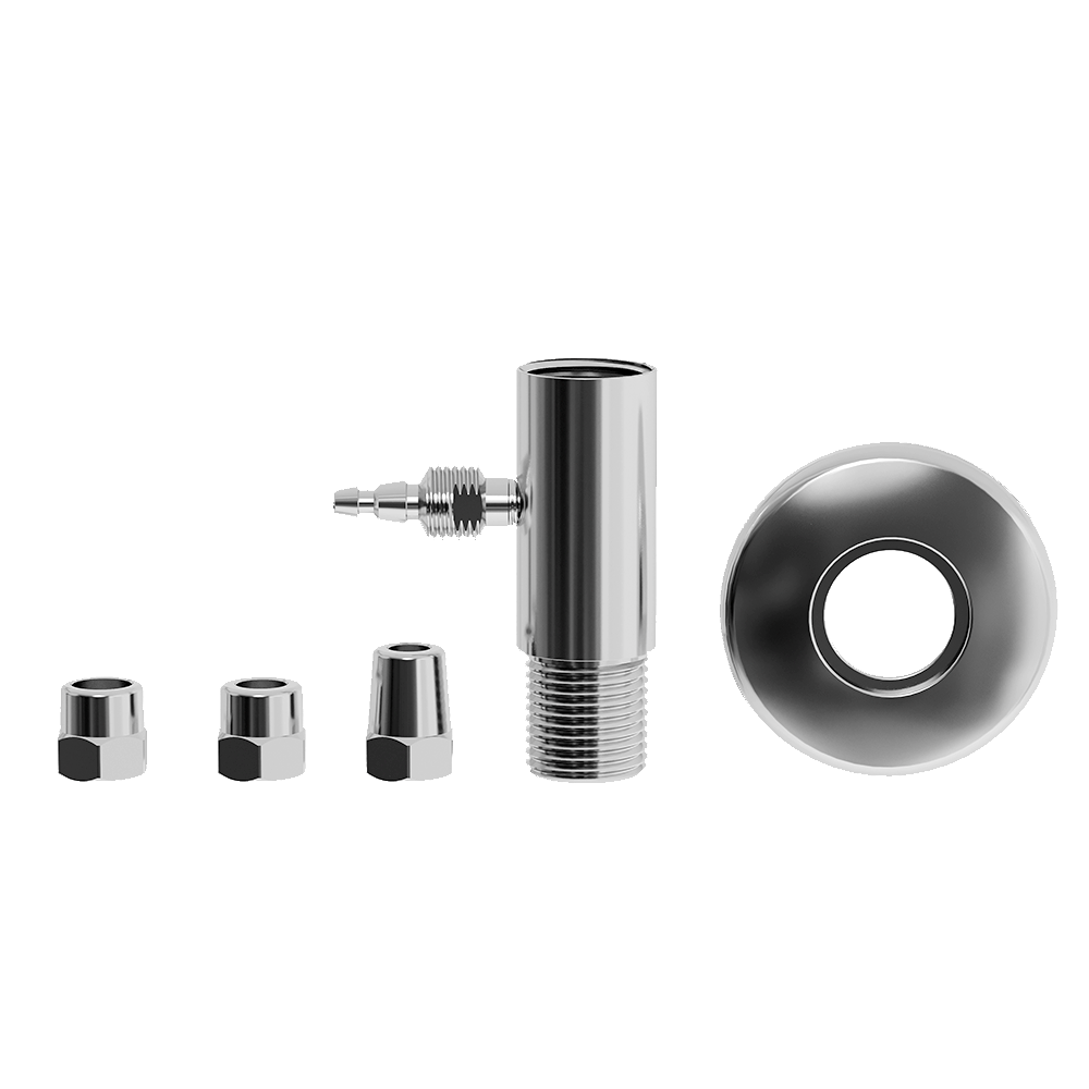 Adaptador De Latao Cromado P/filtro - Rosca 1/2" X 1/2" X Mangueira 1/4", 3/8" E 5/16" Censi