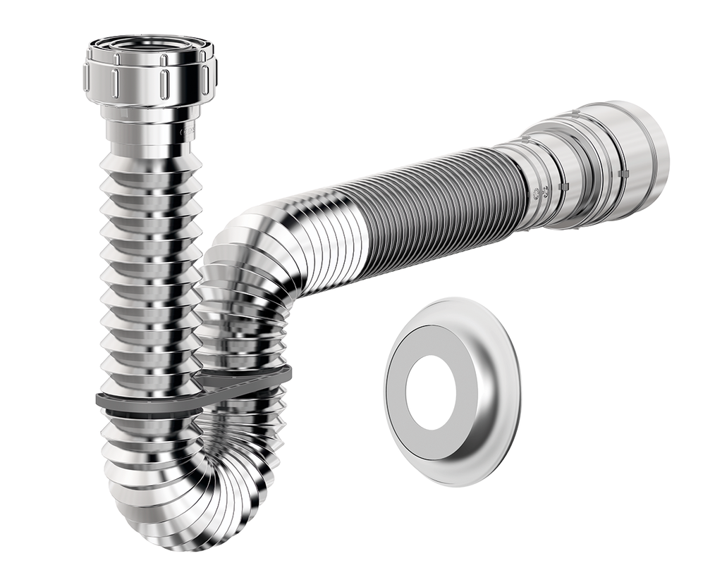 Sifao Tubo Extensivel 1,1 M Cromado C/ Suporte E Canopla Censi