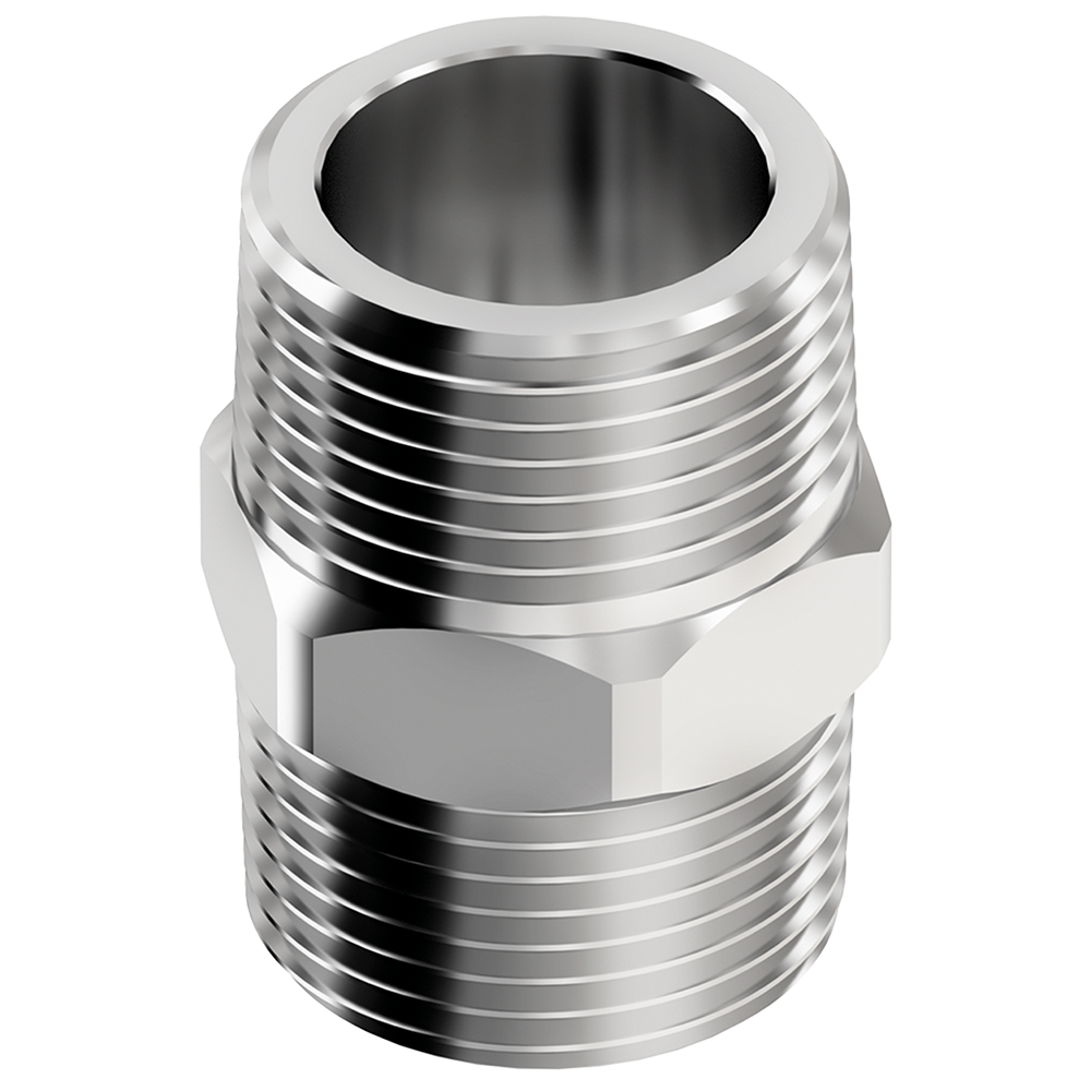 Niple Duplo De Latao Cromado - Rosca 3/4" Censi
