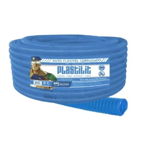Duto Flexível Corrugado Azul DN 25 mm (3/4") X 50M - Plastilit