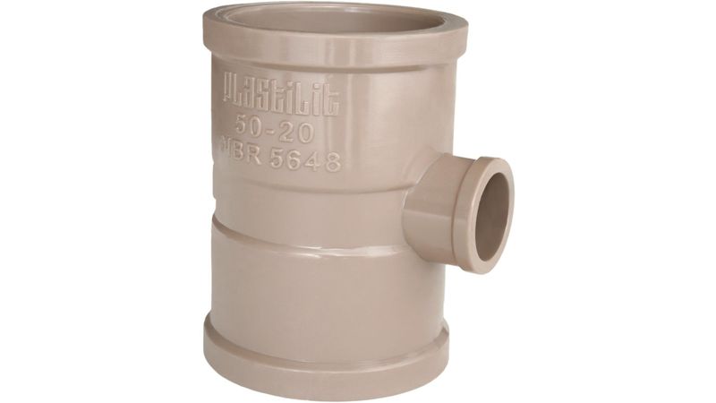 Tee de Redução Soldável 50 X 25 mm - Plastilit