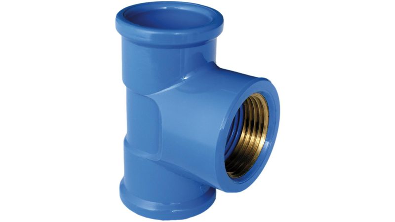 Tee Soldável C/ Bucha de Latão Central Lr 25 mm X 3/4" - Plastilit