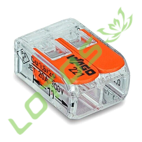 [21060] Conector Emenda 2 Fios Ate 6,0Mm 221-612 Wago