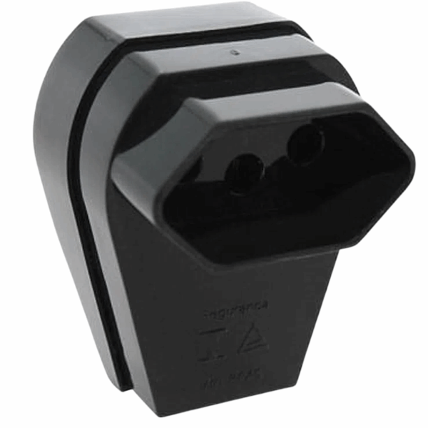 Tomada Móvel 2P+T 20A 250V~ Preto c/Prensa-Cabo