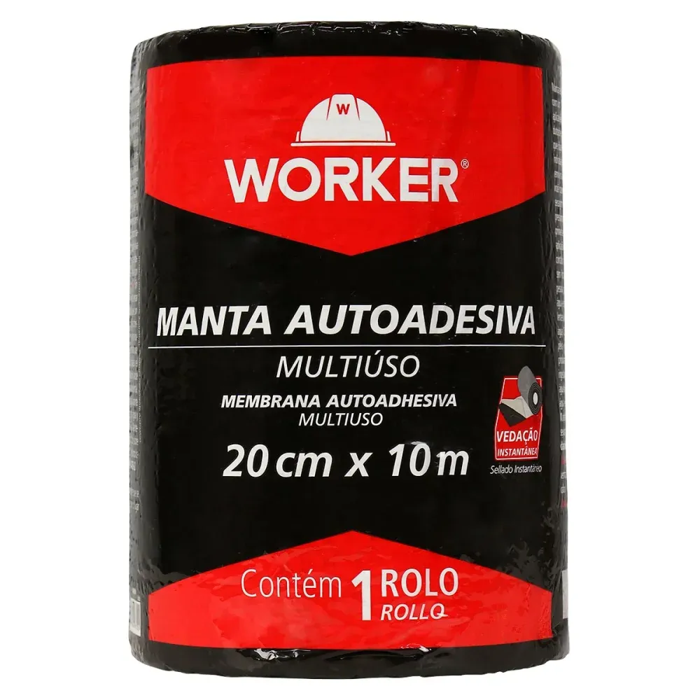 Manta autoadesiva alum flexiv 20cmx10m Worker p/metro