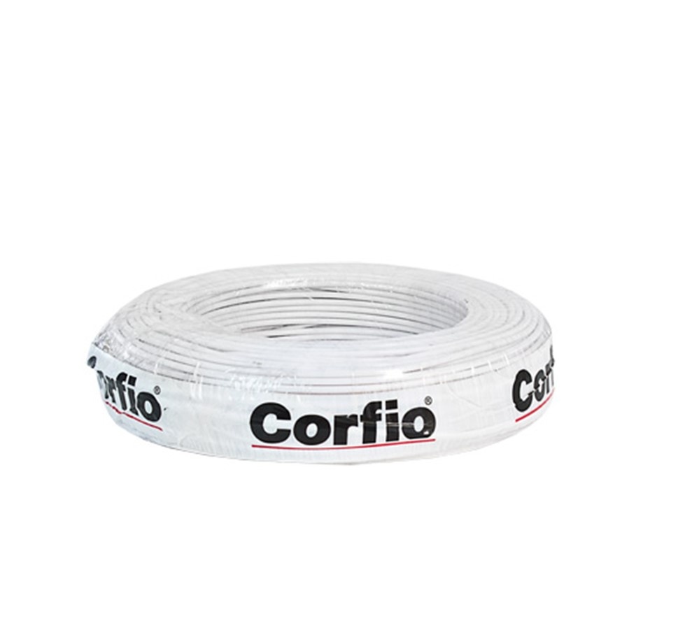 Cabo flexível 750V 10 mm p/metro Corfio (Branco)