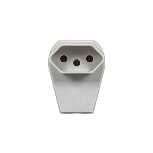 Tomada Femea 2P+T 20A 250V~ Branco C/Prensa-Cabo Pezzi