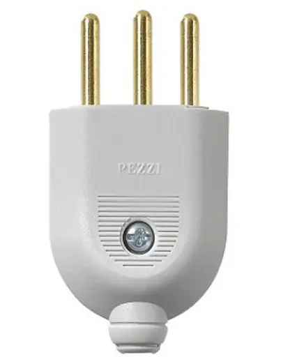 Plugue Modello (2P+T) 10A 250V~ Cinza Pezzi