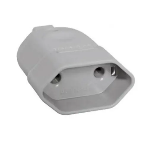 Tomada  Movel 2P 10A 250V~ Cinza Pezzi