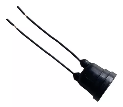 Bocal Pendente com Rabicho base E27 Preto Empalux