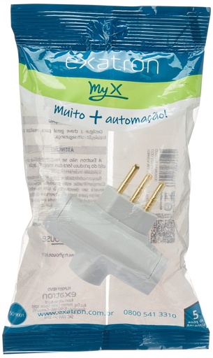 Plugue Tee 3 pinos  2p+t 10a/250v exatron