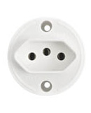 Tomada Redonda 2P+T 20A 250V~ Branco Pezzi