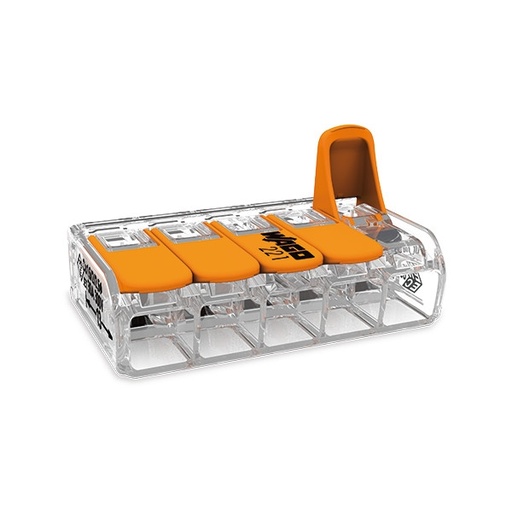 Conector emenda cx 221-615 5 deriv 6mm2 Wago