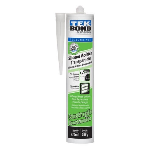 Silicone acetico 256g transparente Tekbond
