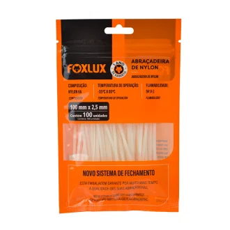 Abracadeiras Nylon 100x2.5 Branca C/100