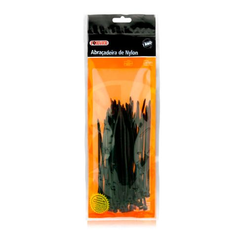 Abracadeiras Nylon 200x4.8 Preta C/100