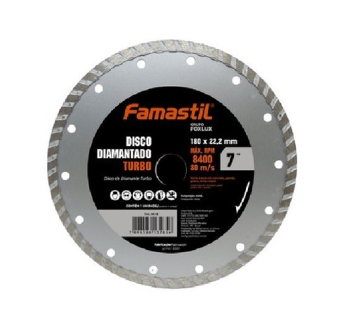 Disco Diamantado Turbo 7" 180 X 22,2mm