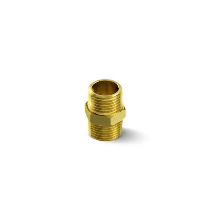 [85000-03001] Niple Duplo De Latao Decapado - Rosca 1/2" Censi