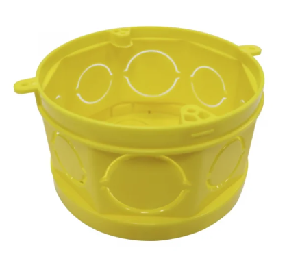 [20100353] Caixa De Luz Octogonal Amarela Pvc C/ Fundo Removivel - Plastilit