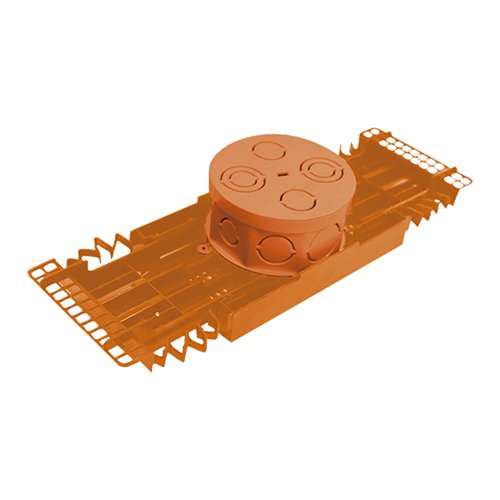 [20100354] Caixa De Luz Octogonal Laranja C/ Suporte P/ Laje - Plastilit